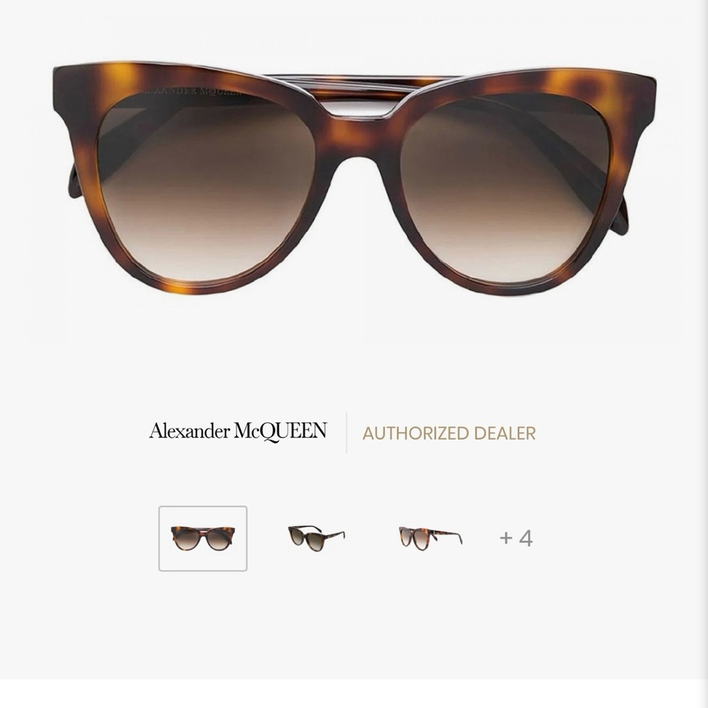 Alexander McQueen Tortoise Sunglasses - new